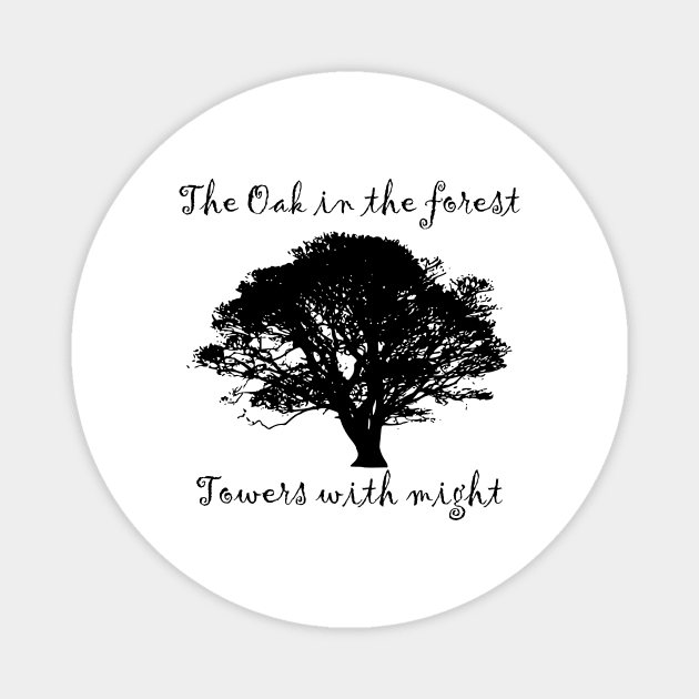 Wiccan Rede Oak Tree Magnet by MysticMoonVibes